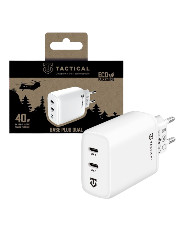 Tactical Base Plug Dual 40W Зарядное устройство / белый