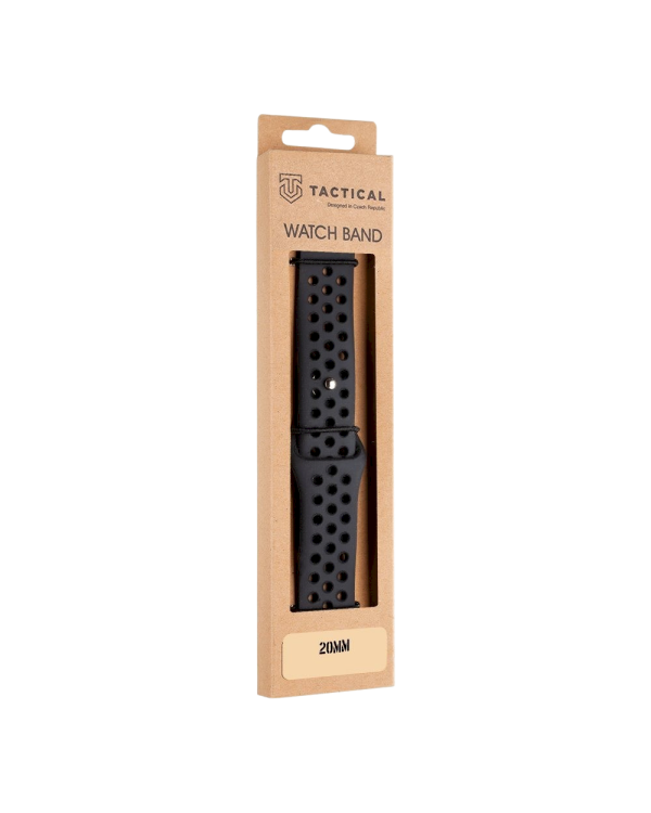 Tactical 856 Double Silicone Band Ремешок для часов 20mm / чёрный