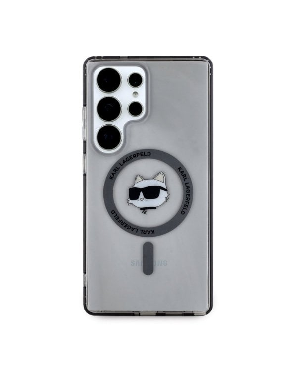 Karl Lagerfeld Button Choupette Head Printed Logo MagSafe Чехол для Samsung Galaxy S25 Ultra