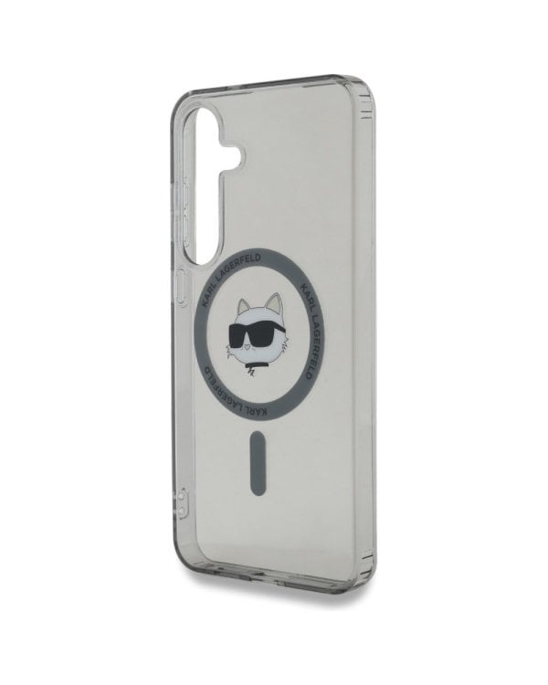 Karl Lagerfeld Button Choupette Head Printed Logo MagSafe Чехол для Samsung Galaxy S25