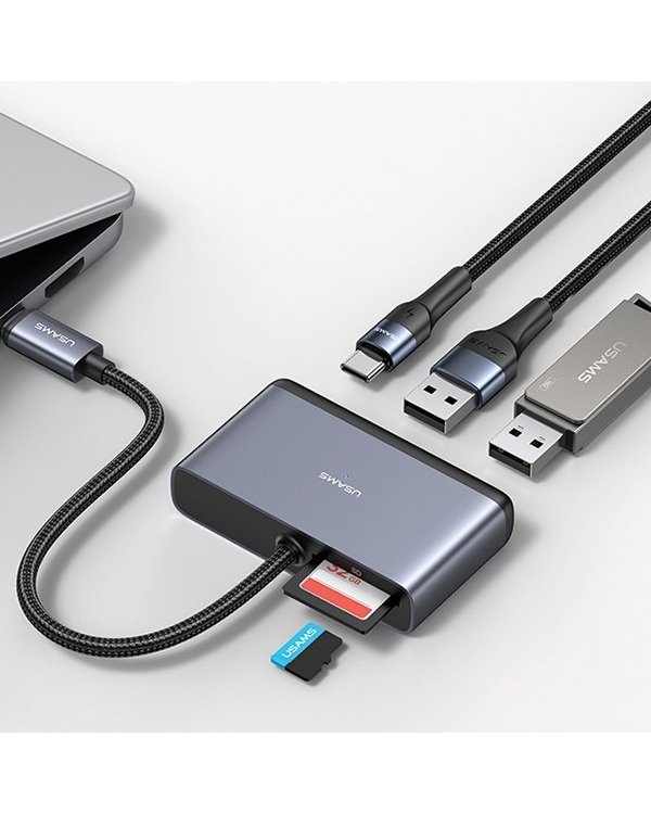 Usams 5in1 USB 2.0 / USB 3.0 / USB-C / TF / SD / USB hub