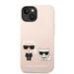 Karl Lagerfeld and Choupette Liquid Silicone Case Защитный чехол для iPhone 14 Plus / розовый