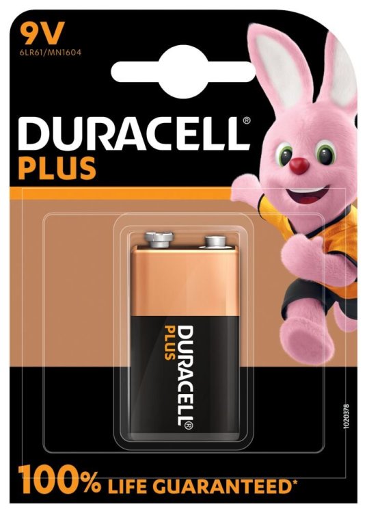 Duracell Plus 100 Батарейка 9V / MN1604 / 6LR61