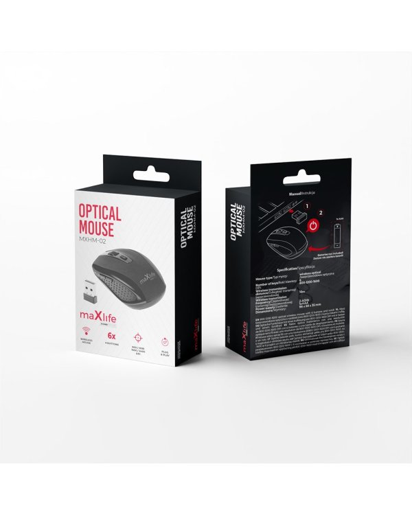Maxlife MXHM-02 Беспроводная Компьютерная Мышь с 800 / 1000 / 1600 DPI