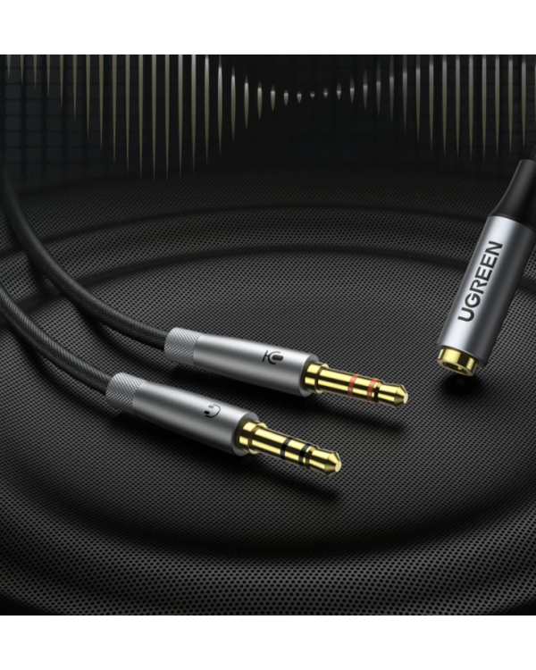 Ugreen AV193 Аудио Кабель 3.5mm Jack female - x2 male / 0.2m