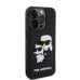 Karl Lagerfeld 3D Rubber Karl and Choupette Case Защитный чехол для iPhone 13 Pro / чёрный