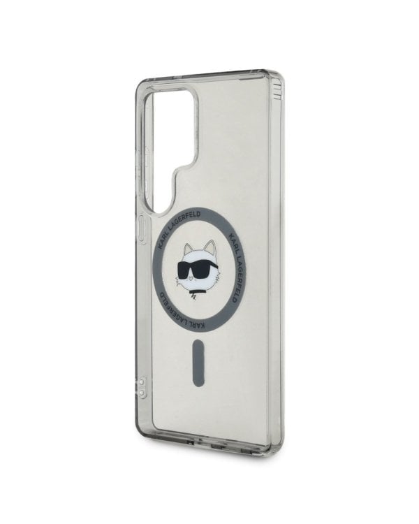 Karl Lagerfeld Button Choupette Head Printed Logo MagSafe Чехол для Samsung Galaxy S25 Ultra