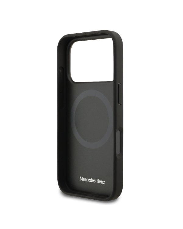 Mercedes Leather Star Pattern and Stripes MagSafe Case Чехол для Apple iPhone 17 Pro