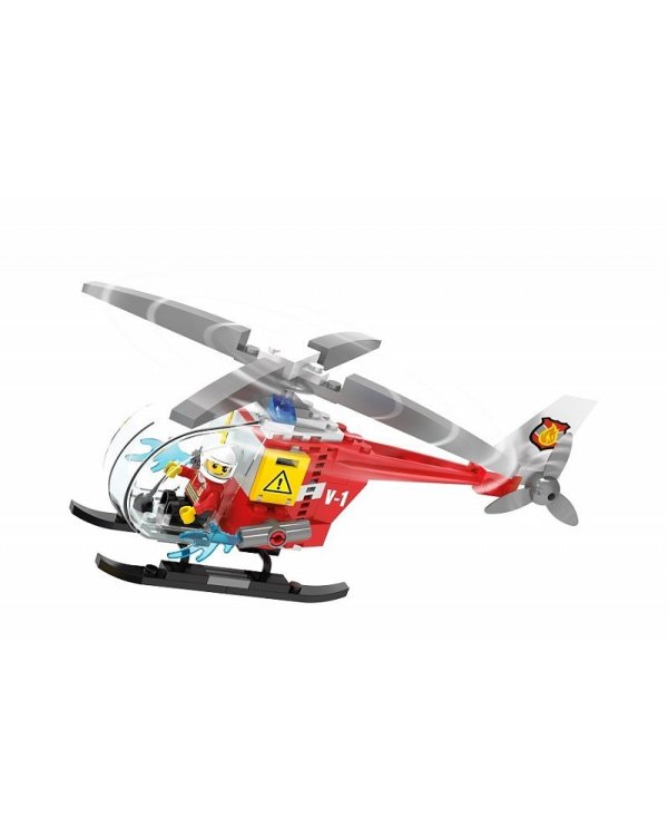 Blocki MyFireBrigade Вертолет и диспетчерская вышка / KB0812 / Конструктор из 129 деталей / Возраст 6+