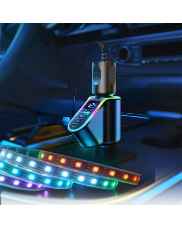 Joyroom JR-CL21 4in1 Авто Зарядное устройство / Bluetooth / FM-передатчик