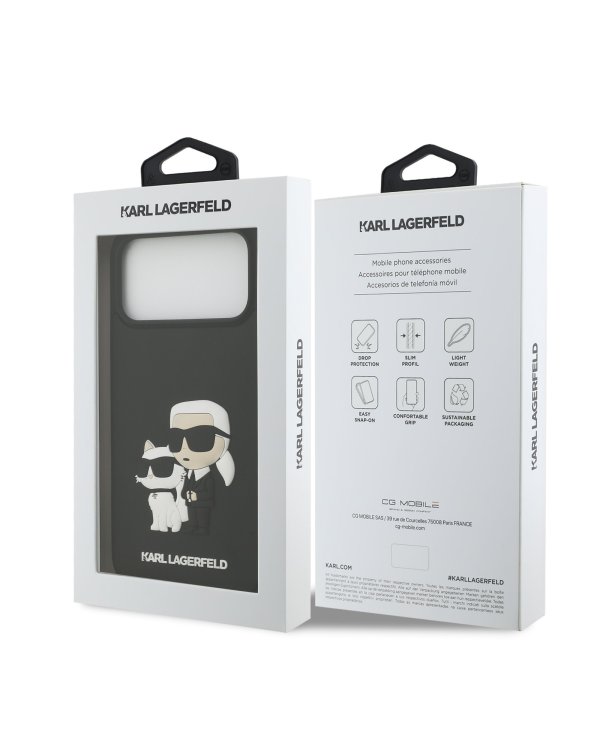 Karl Lagerfeld 3D Rubber Double Heads Case Чехол для Apple iPhone 17 Pro Max