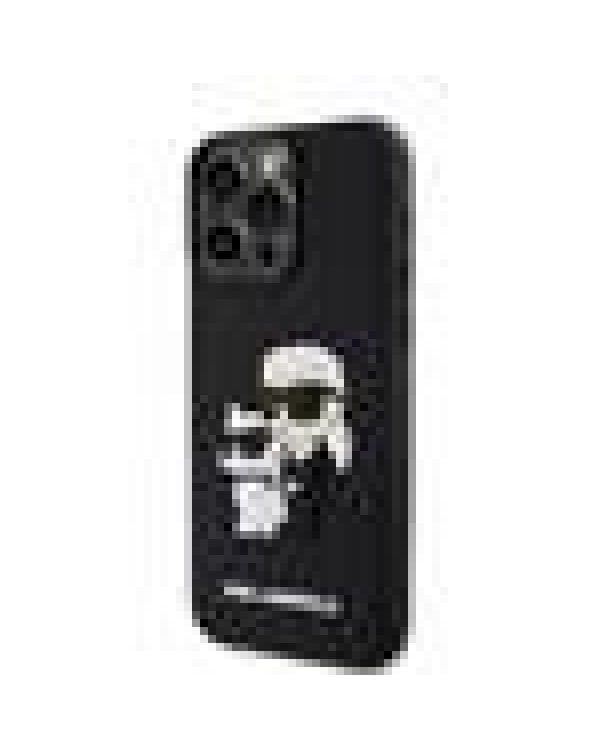Karl Lagerfeld 3D Rubber Karl and Choupette Case Защитный чехол для iPhone 14 Pro Max / чёрный