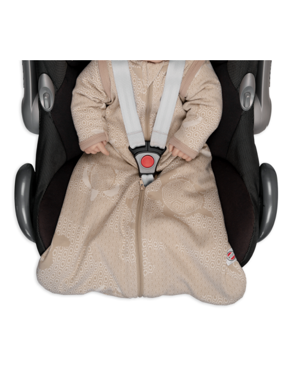 Lodger Hopper Matcha Turtle Спальный мешок со съемными рукавами 68/80 / кремовый цвет