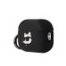 Karl Lagerfeld 3D Logo NFT Choupette Head Silicone Case Защитный чехол для AirPods Pro 2 / чёрный