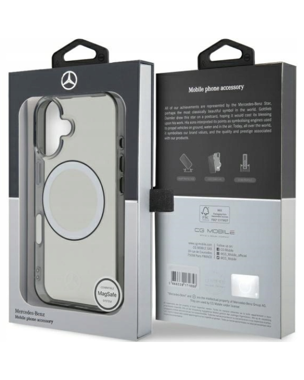 Mercedes Printed logo MagSafe Защитный Чехол для Apple iPhone 16