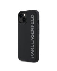Karl Lagerfeld 3D Rubber Glitter Logo Case Защитный чехол для iPhone 13 / чёрный
