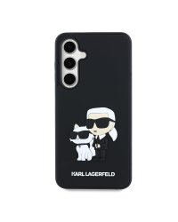 Karl Lagerfeld 3D Rubber Karl and Choupette Case Защитный чехол для Samsung Galaxy S24 FE / чёрный