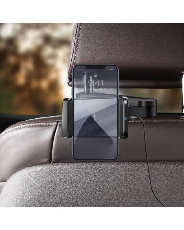 Baseus Авто держатель + Беспроводная Зарядка для Заднего Сиденья 15W
