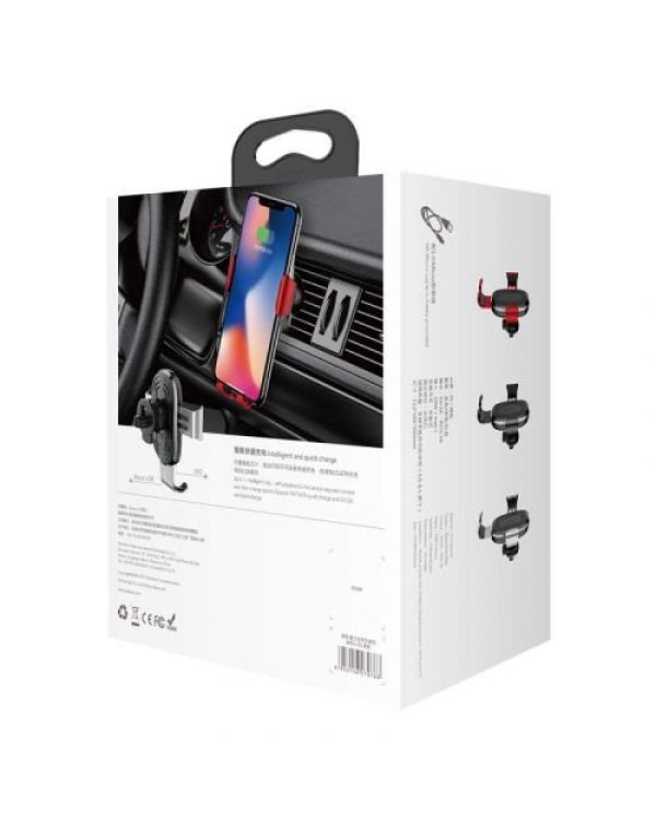 Baseus Gravity Автомобильный держатель c Беспроводным зарядным устройством
