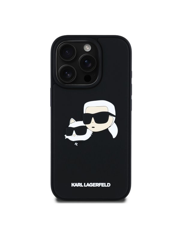 Karl Lagerfeld 3D Rubber Double Heads Case Чехол для Apple iPhone 16 Pro