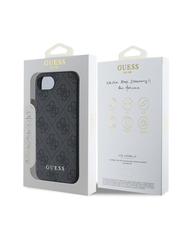 Guess 4G Charm Case Защитный чехол для iPhone 16e Tone on Tone / серый