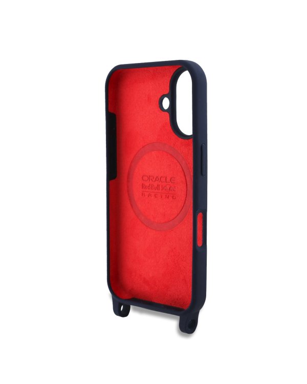 Red Bull Silicone Vertical Logo MagSafe Case + Crossbody Strap Чехол и ремешок через плечо для Apple iPhone 16