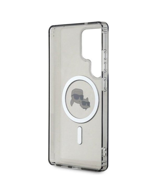 Karl Lagerfeld Button Karl & Choupette Heads Printed Logo MagSafe Чехол для Samsung Galaxy S25 Ultra