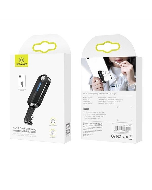 Usams AU10 2in1 Adapter 2X Lightning LED