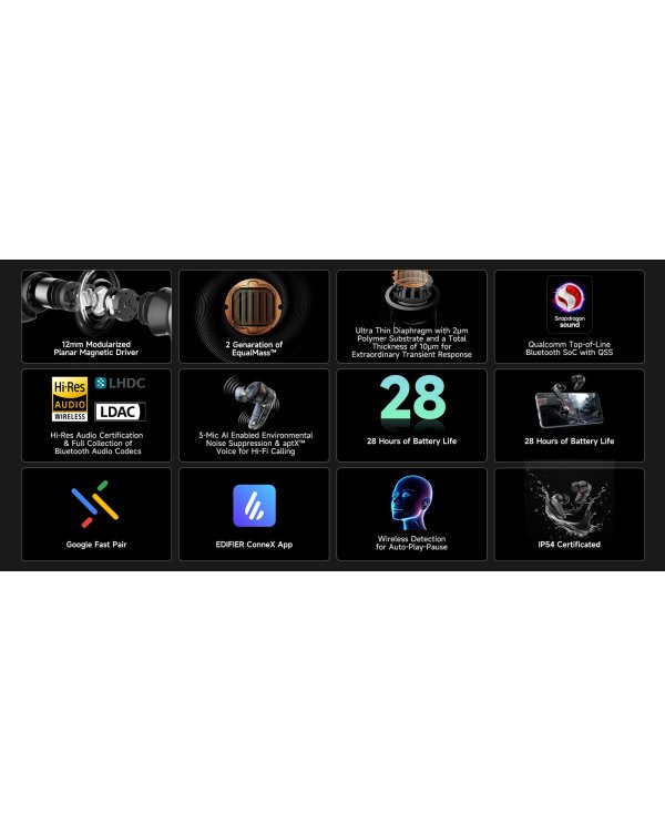 Edifier STAX Spirit S10 Planar Magnetic Беспроводные наушники ANC / Hi-Res / LHDC 5.0 / aptX