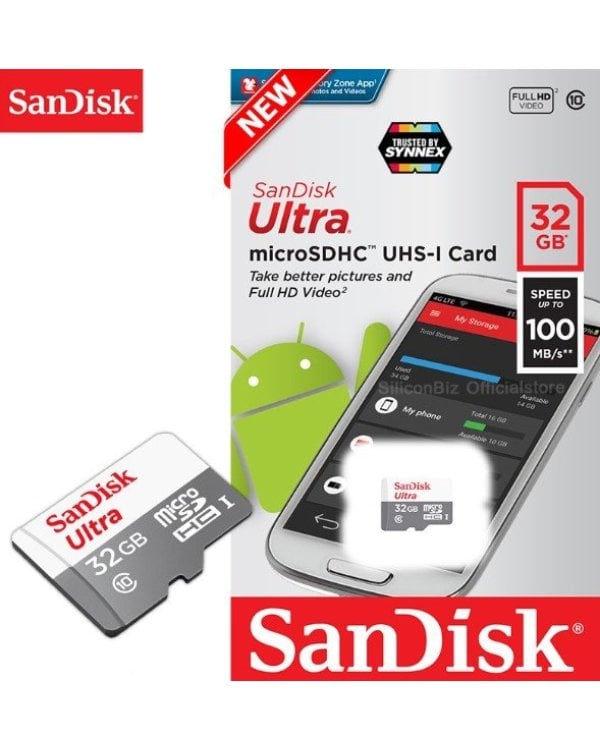 SanDisk 32GB microSDHC Ultra 10 UHS-I Карта памяти