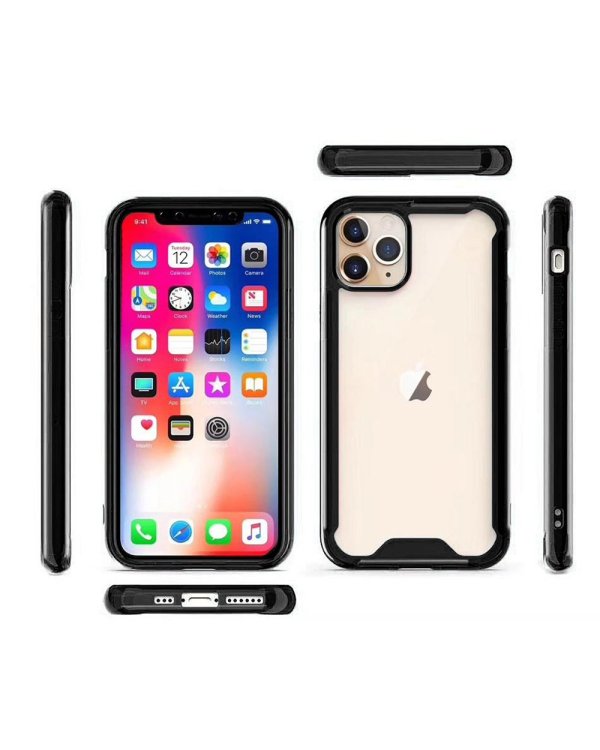 Mocco Acrylic Air Case Силиконовый чехол для Apple iPhone 11 Pro Прозрачный-черный