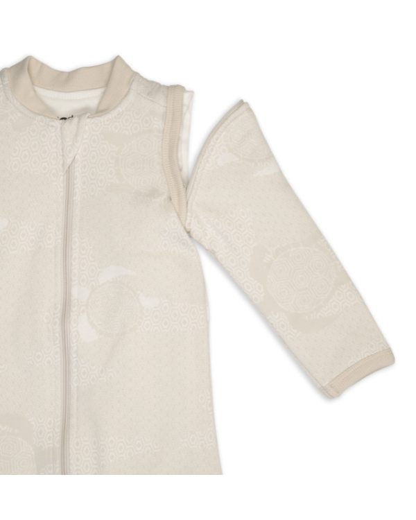 Lodger Hopper Matcha Turtle Спальный мешок со съемными рукавами 50/62 / кремовый цвет