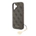 Guess 4G Charm Case Защитный чехол для iPhone 16 Tone on Tone / коричневый