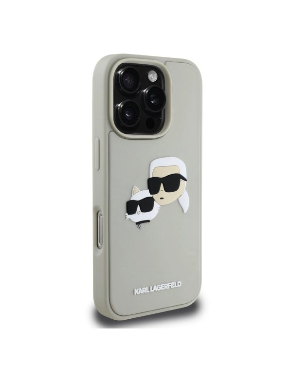 Karl Lagerfeld 3D Rubber Double Heads Case Чехол для Apple iPhone 16 Pro Max