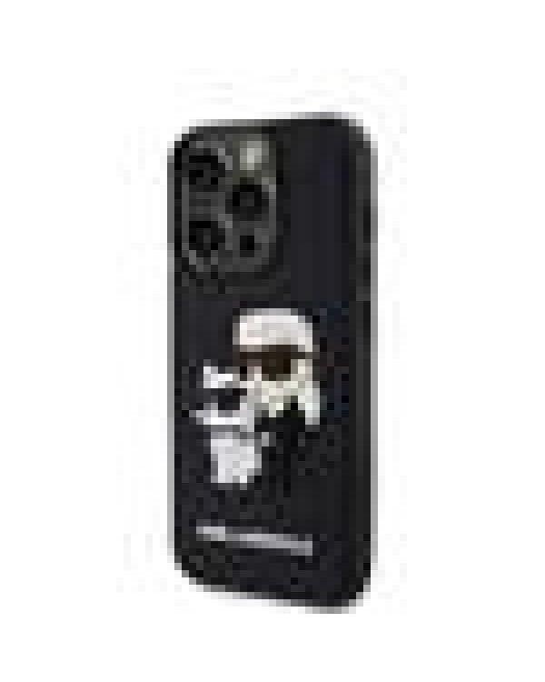 Karl Lagerfeld 3D Rubber Karl and Choupette Case Защитный чехол для iPhone 13 Pro / чёрный
