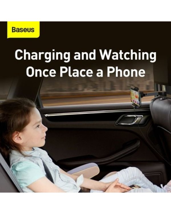 Baseus Авто держатель + Беспроводная Зарядка для Заднего Сиденья 15W