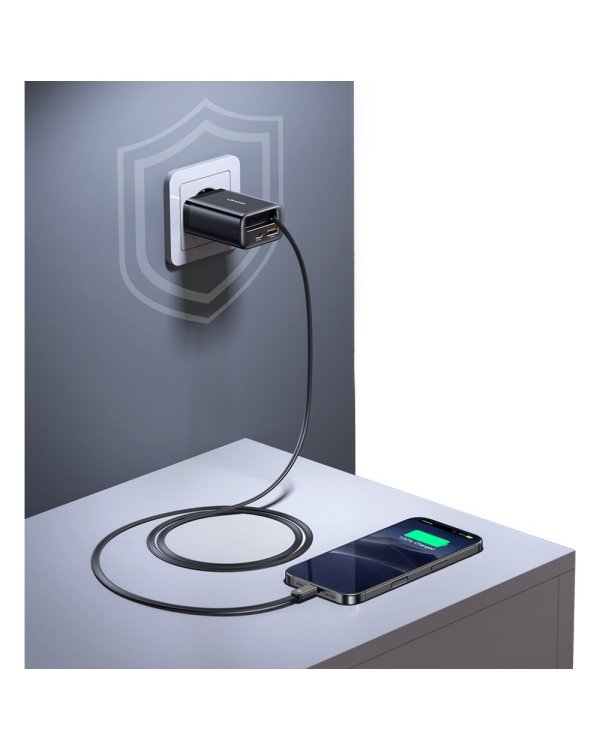 Usams Xiang Series USB-C / USB-A Hастенное Зарядное Устройство White