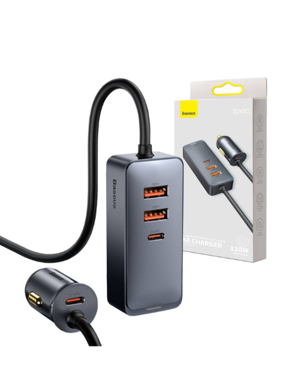 Baseus Share Together Авто Зарядное Устройство 2x USB / 2x USB-C / 120W