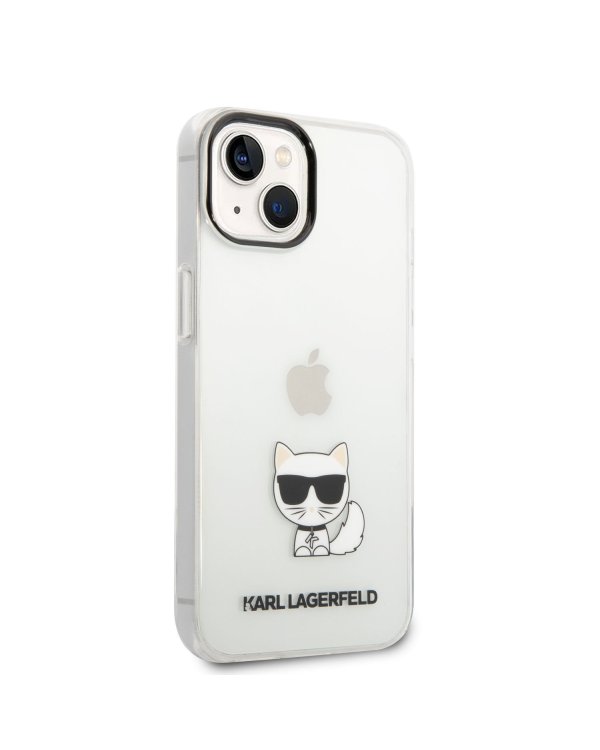 Karl Lagerfeld Choupette Logo Case Защитный чехол для iPhone 14 Plus / прозрачный