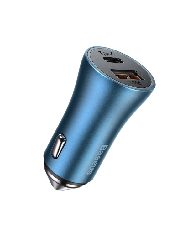 Baseus Golden Contactor Pro Aвто Зарядка + Провод Lightning 1m