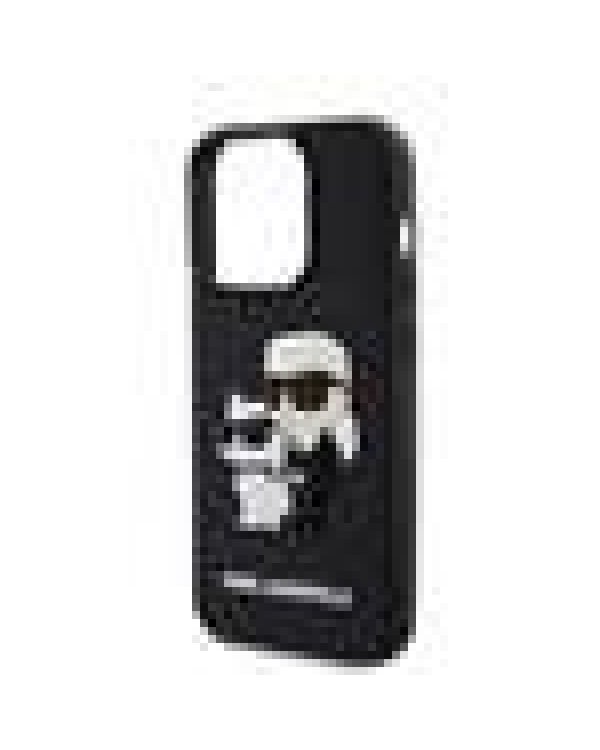 Karl Lagerfeld 3D Rubber Karl and Choupette Case Защитный чехол для iPhone 13 Pro / чёрный