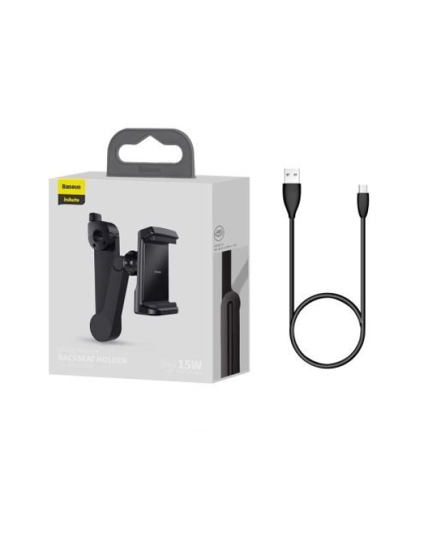 Baseus Авто держатель + Беспроводная Зарядка для Заднего Сиденья 15W