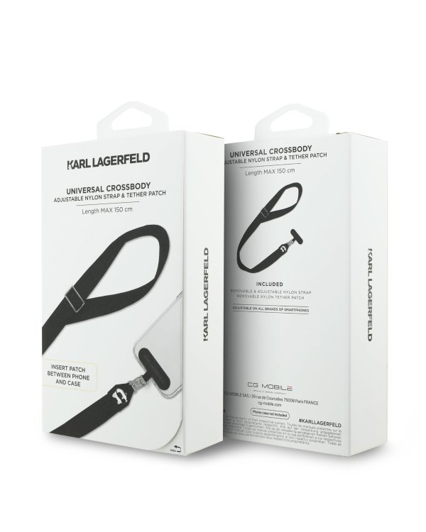 Karl Lagerfeld Choupette Patch Универсальный ремешок через плечо / чёрный
