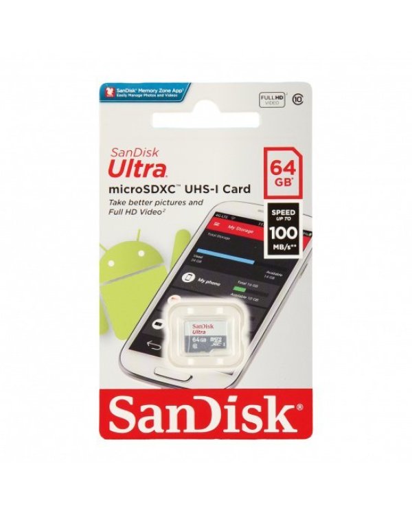 SanDisk Ultra microSD 64GB Карта памяти
