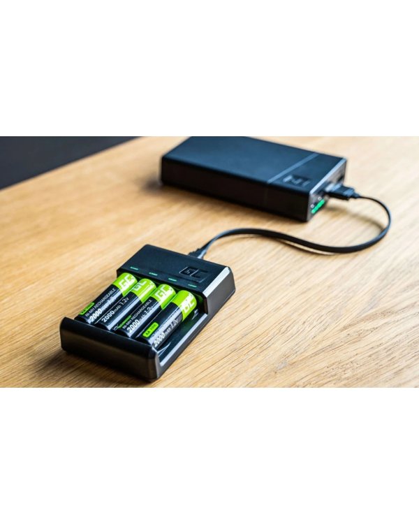 Green Cell VitalCharger UBS-C Зарядник для AAA/AA батарей / 4x HR03 800mAh в комплекте