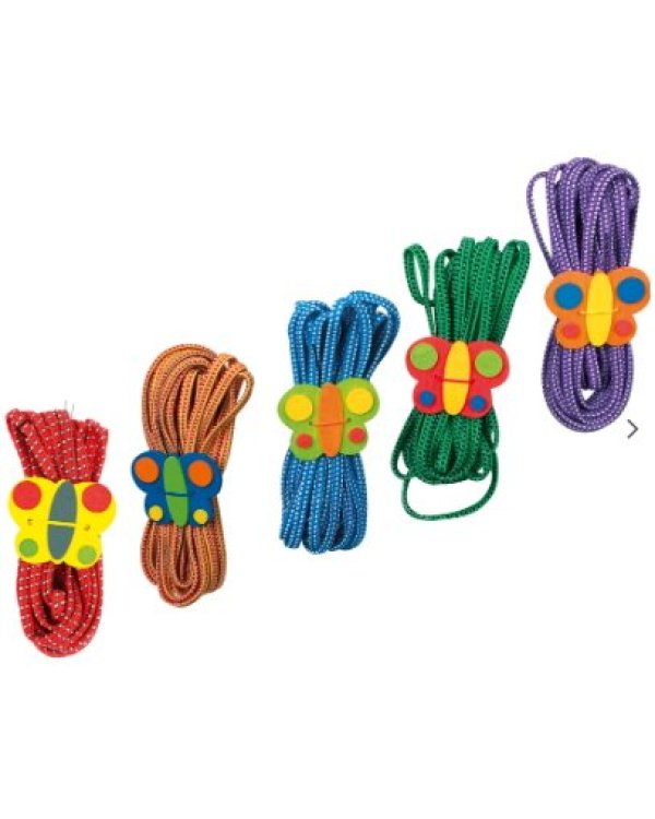 Mocco Chinese Ropes Разноцветные резинки с декоративным держателем (200 x 1 x 0,5 cm) зеленый