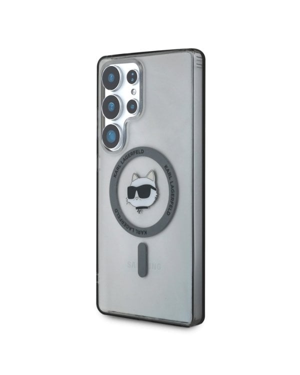 Karl Lagerfeld Button Choupette Head Printed Logo MagSafe Чехол для Samsung Galaxy S25 Ultra