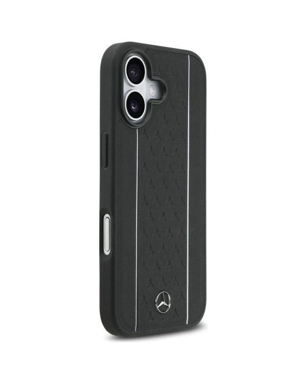 Mercedes Leather Star Pattern Stripes MagSafe Чехол для Apple iPhone 17