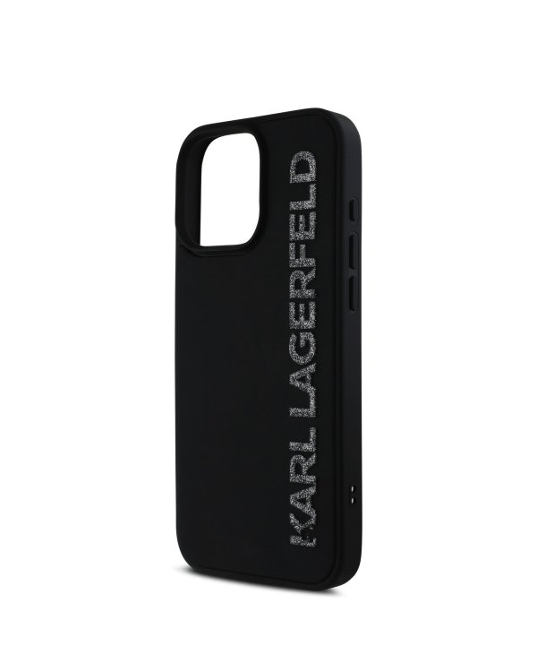 Karl Lagerfeld 3D Rubber Glitter Logo Case Чехол для Apple iPhone 16 Pro