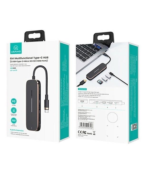 USAMS SJ575HUB01 Адаптер Type-C HUB